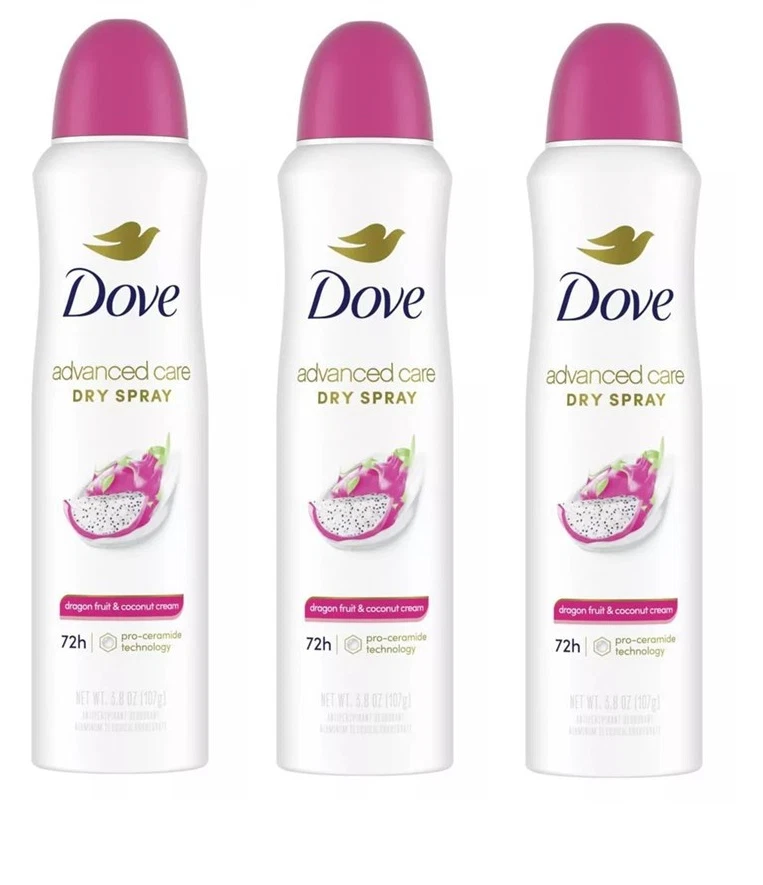 BL Dove Deodorant 3.8oz Dry Spray Dragon Fruit & Coconut Cream *Three Pack* - Image 1 of 1