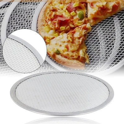 Seamless Design Kitchen Pizza Net Plate More Ventilation Silver Aluminum - Imagen 1 de 4