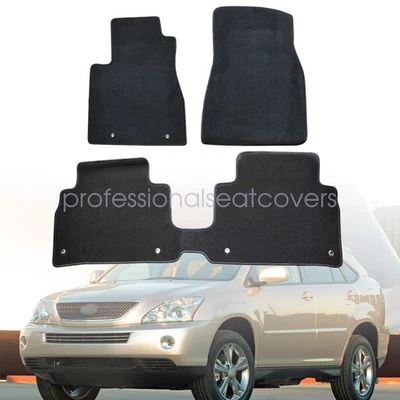 2004 2005 2006 2007 2008 For Lexus RX330 RX350 RX400h Floor Mats Carpet Velour - Image 1 of 4