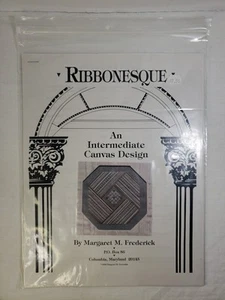 Margaret M. Frederick Ribbonesque Needlepoint Guide Chart Pattern - Picture 1 of 5