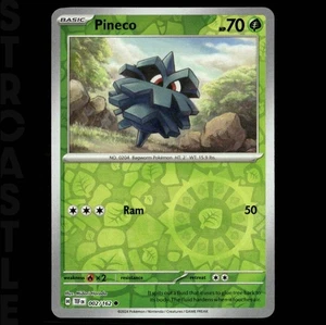 Pineco 002/162 SV05: Temporal Forces - Reverse Holo - Common - Pokémon TCG - Picture 1 of 3