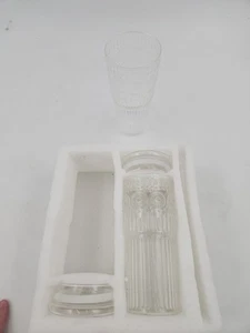 Transparent With Lid And Straw Milk Coffee Mug Tea Cup Mug Circle Glass Set of 2 - Picture 1 of 4