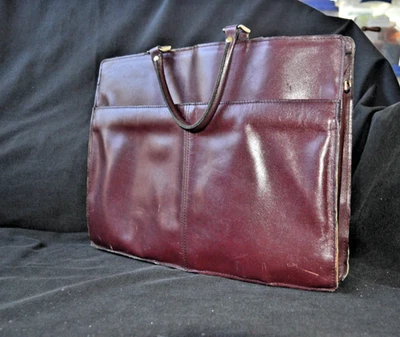 Maletín de cuero de vaca de colección para hombre estuche adjunto para documentos tamaño legal excelente Foto 1 de 4