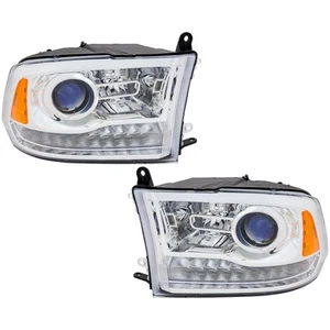 Faro halógeno delantero tipo luces no cuádruples para camioneta Ram 09-12 con conjunto de bombillas par - Imagen 1 de 5