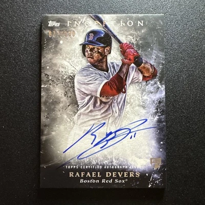 2018 Topps Inception Rafael Devers #RES-RD Rookie Auto #’d /230 RED SOX - Imagem 1 de 4
