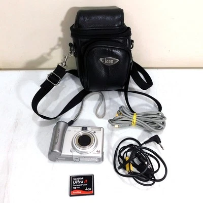 Цифровой фотоаппарат Canon Powershot A85 4,0 Мп на запчасти плохой ПЗС-датчик серебристый - Изображение 1 из 4