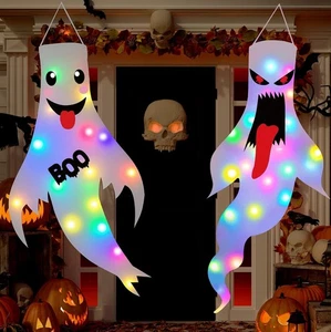 Halloween Decorations Outdoor Indoor, 2 Pack Light up Ghost Decorations with LED - Picture 1 of 7
