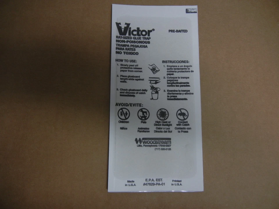 Victor Rat Pegamento Trampas Insectos 12 Tableros Pegamento M319 Foto 1 de 1