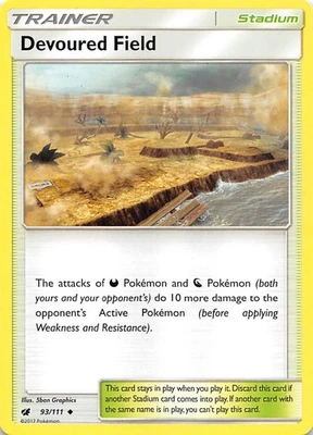 Devoured Field 93/111 SM - Crimson Invasion Pokemon 004760 - Image 1 of 2