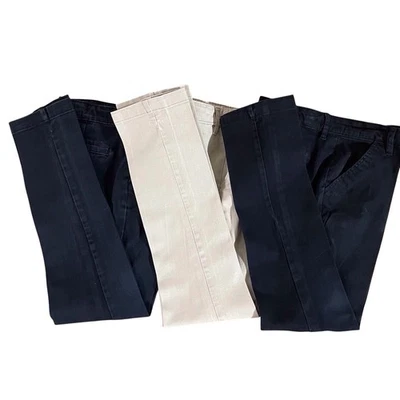 Old Navy 紧身牛仔裤学校制服裤子可调腰女孩尺寸 14 批量 3 件 — 第 1/4 张图片