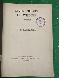 T.E. Lawrence Seven Pillars of Wisdom 1935 First Trade Edition - Picture 1 of 7