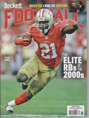 Revista Football Beckett Price Guide noviembre 2025 Frank Gore cubierta Foto 1 de 3