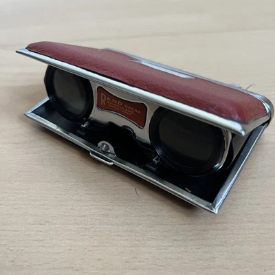 Vintage Rand Opera Binoculars Empire Made Red Opera Glasses Made in England  - Image 1 of 4