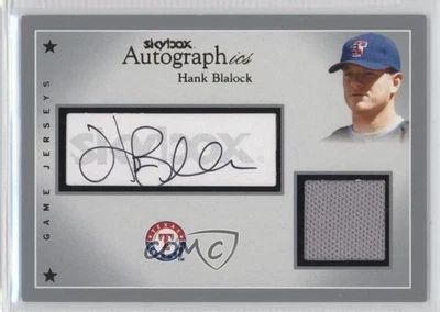 2004 Skybox Autographics Signatures Game Jerseys /125 Hank Blalock #AJ-HB Auto - Image 1 of 2