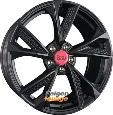 4x MAM MAM RS6 Black Painted (BP) 7x16 ET38 5x100 Alufelgen 16 Zoll - Bild 1 von 4