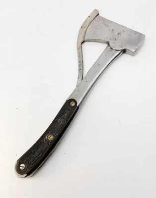 Antique Marbles Hound Hare safety Axe w leather sheath 1898 patent hatchet ax - Image 1 of 4