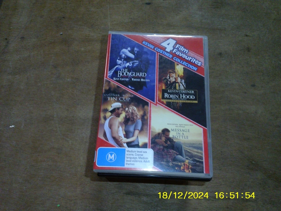Kevin Costner 4 Film Collection-The Bodyguard/Tin Cup & More - DVD - Region 4 !! - Image 1 of 1