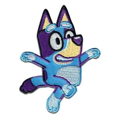 BBC Studios Iron On Patch Dog Bluey Jumping Embroidered New Free Shipping