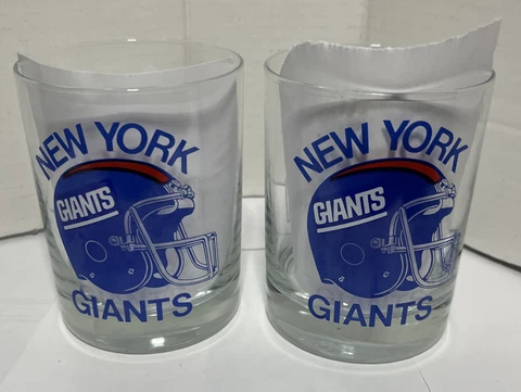 Vintage 1987 NY New York Giants Super Bowl XX1 21 Glass - 12 Oz Lawrence Taylor Cover