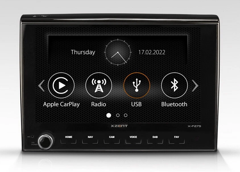 Xzent X-F275 Auto Radio Apple CarPlay AndroidLink DAB BT USB optional Navigation - Bild 1 von 4