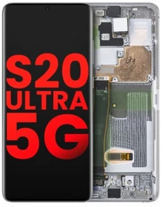 OLED für Samsung Galaxy S20 Ultra Display Bildschirm mit Rahmen & Fingerabdrucksensor - Bild 1 von 4