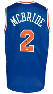New York Knicks Miles McBride Autographed Pro Style Blue Jersey JSA Authentic... - Picture 1 of 1