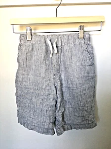 Quince 100% LINEN SHORTS STRIPED KIDS SIZE 8 UNISEX WITH POCKETS - Picture 1 of 4