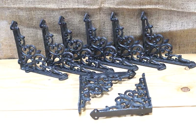 8 Antique Style Shelf Brace Wall Bracket Cast Iron Brackets Corbels Victorian  - Image 1 of 4
