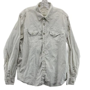 Guess Button Up Off White Long Sleeve Top Size 2XL - Picture 1 of 9