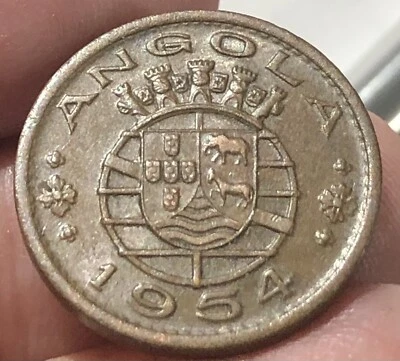 ANGOLA KM75 50 Centavos 1954  - Image 1 of 2