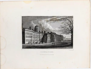 1831 Columbia University - NEW YORK CITY Engraved Print ORIGINAL - Picture 1 of 2