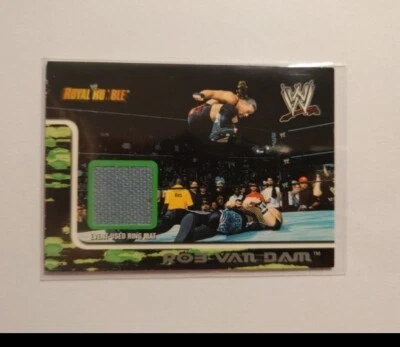 WWF WWE RVD Rob Van Dam Fleer 2002 Royal Rumble Evento Usado Anillo Mat Tarjeta Reliquia Foto 1 de 4