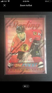 1995-96 Topps Finest Refractor Chris Chelios #121 HOF