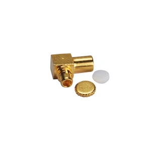 MMCX Plug male Semi Rigid connector right angle Solder for RG405.086" cable - Picture 1 of 3