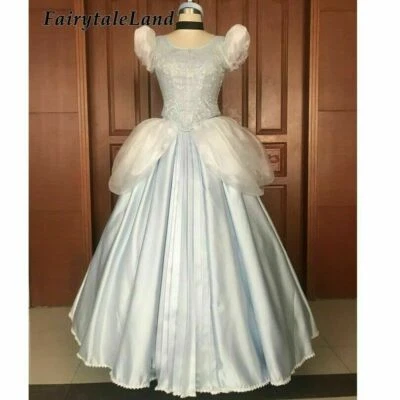 Vestido Princesa Cenicienta Alta Calidad Vestido de Baile Halloween Juegos con disfraces Disfraz y Foto 1 de 4