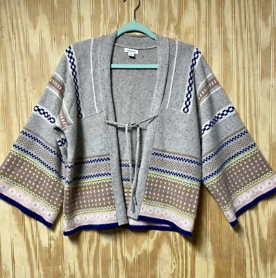 Cárdigan Sundance Navia Cachemira Kimono Corbata Frontal Suroeste Geométrico Mediano Foto 1 de 4