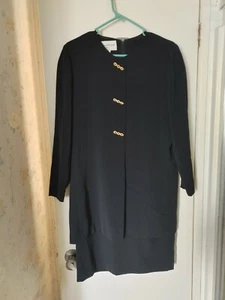 Elegant Women's Evan Picone Black Dress Lined Size 8 - Picture 1 of 3