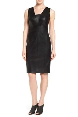 Vestido Vaina Classiques Entier Cuero Negro Frontal Talla 4 $328 Foto 1 de 4