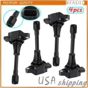 Set of 4 Ignition Coils Pack For Nissan Frontier 05-17 Versa March Micra UF719 - Foto 1 di 6