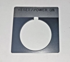 Allen Bradley 800T Reset / Power On Legend Plate Fast Free Shipping Canada, USA - Afbeelding 1 van 1