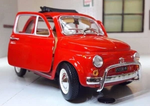 FIAT 500L 1968 Modellino Auto In Scala 1/24 Burago Die Cast Modello Giocattolo - Foto 1 di 3