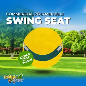 SWING SET STUFF COMMERCIAL POLYMER BELT SEAT GREEN kid playground accessory 0130 - Picture 1 of 11