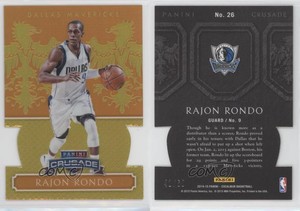 2014-15 Panini Excalibur Crusade Orange Die-Cut /60 Rajon Rondo #26