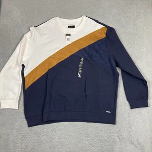 Sudadera Sean John Para Hombres Colorblock Textura Cuello Redondo Multicolor 4XL - Imagen 1 de 8