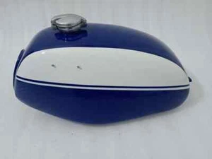 Honda SL350 SL 350 K1 1970 - 73 Blue & White Steel Petrol Gas Tank +Cap |Fit For - Picture 1 of 17