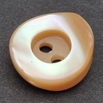 Perlmutt Knopf 2-Loch 22 mm Turbanschnecke besonders dick / MOP Button Nacre D18 - Bild 1 von 3