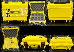 INVICTA EIGHT 8 SLOT IMPACT Yellow Watch Storage Box Collector Case 1837 Edition - Picture 1 of 9