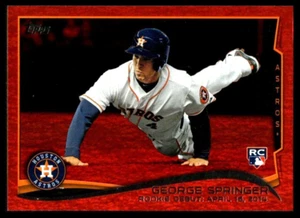 2014 Topps Update Red Hot Foil #US210 George Springer Rookie Houston Astros /RC - Bild 1 von 2