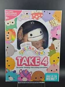 Original Squishmallows Take 4 Juego de Cartas con Exclusivo Peluche Benny Divertido - Imagen 1 de 7