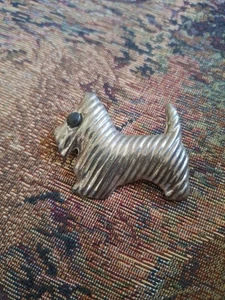 Sterling Silber Scotty Hund Brosche oder Anhänger gebrochen Pin Riegel Mexiko - Bild 1 von 5